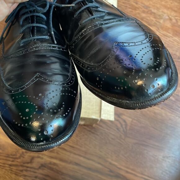 Johnston &‎ Murphy Corvino black leather oxford lace up dress shoes